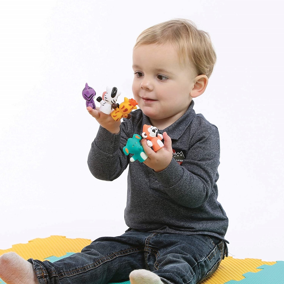 LUDI Set 5 marionete deget „SAFARI ANIMALS”