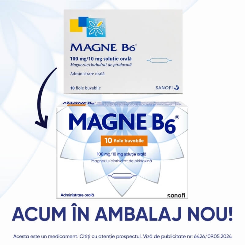 Magne B6, 100 mg/10 mg, 10 fiole, Sanofi