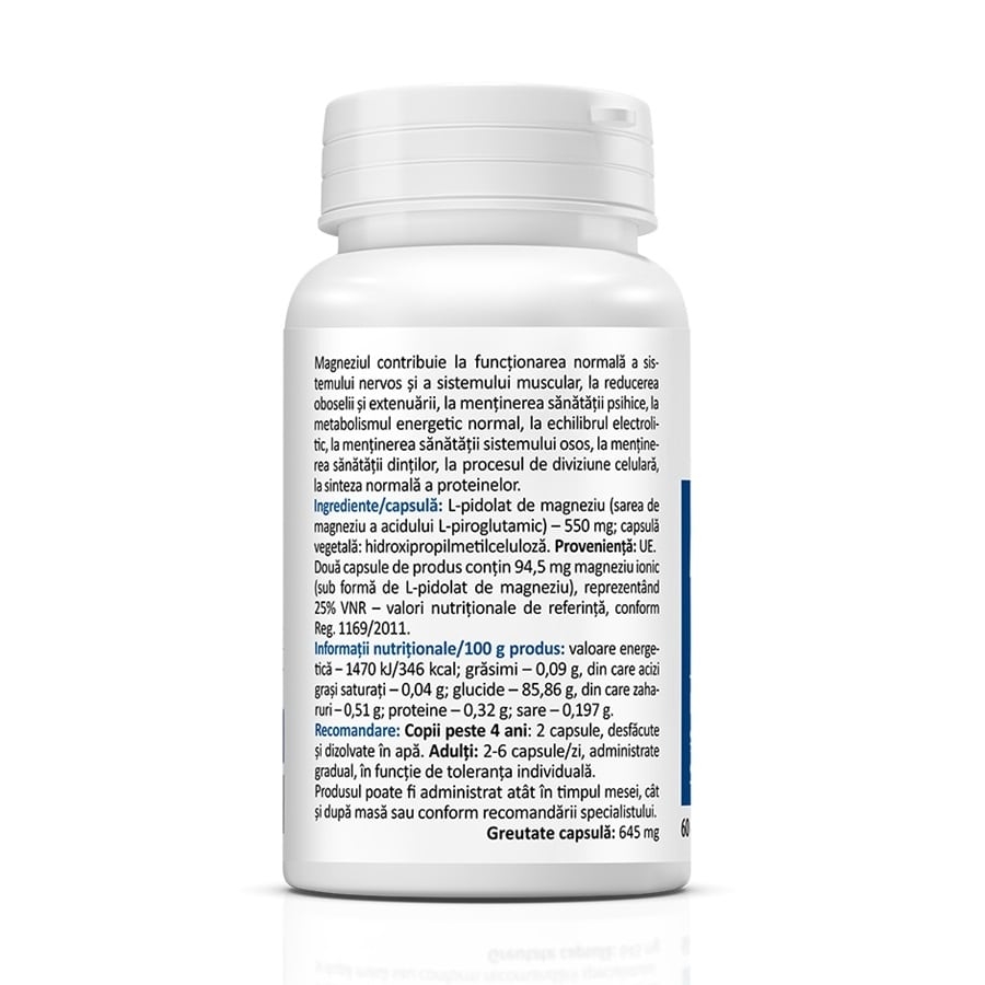 Magnesium Pidolate 550 mg, 60 capsule, Zenyth
