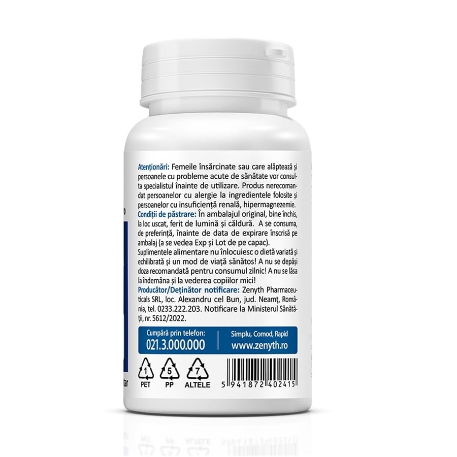 Magnesium Pidolate 550 mg, 60 capsule, Zenyth