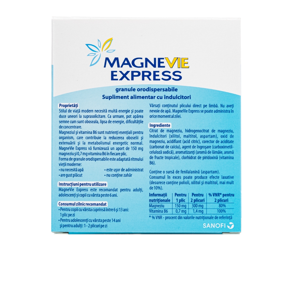 Sanofi Magnevie Express x 20 plicuri orodispersabile