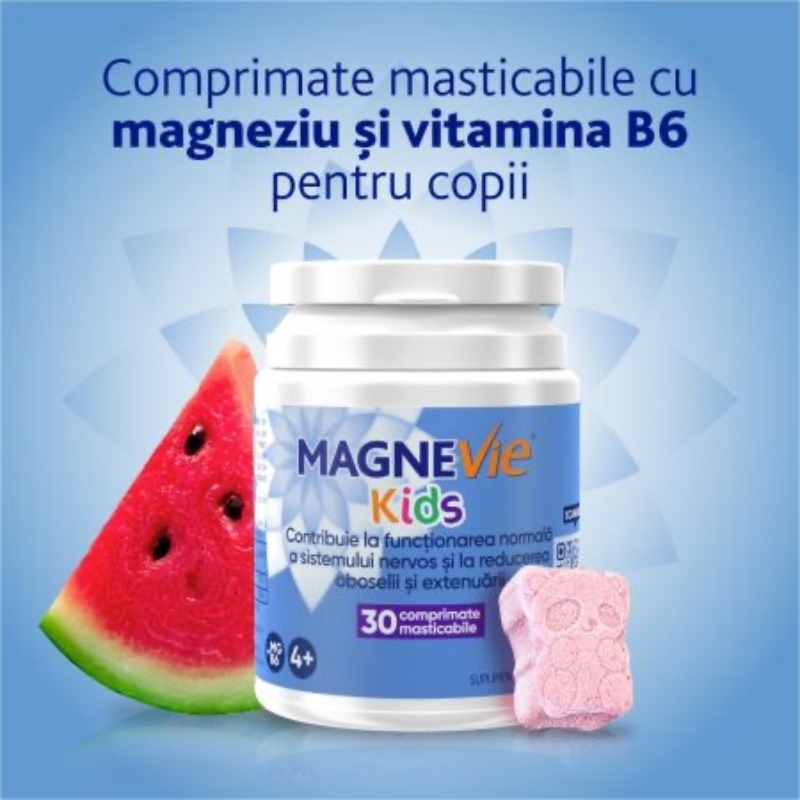 MagneVie Kids, 30 comprimate masticabile, Sanofi