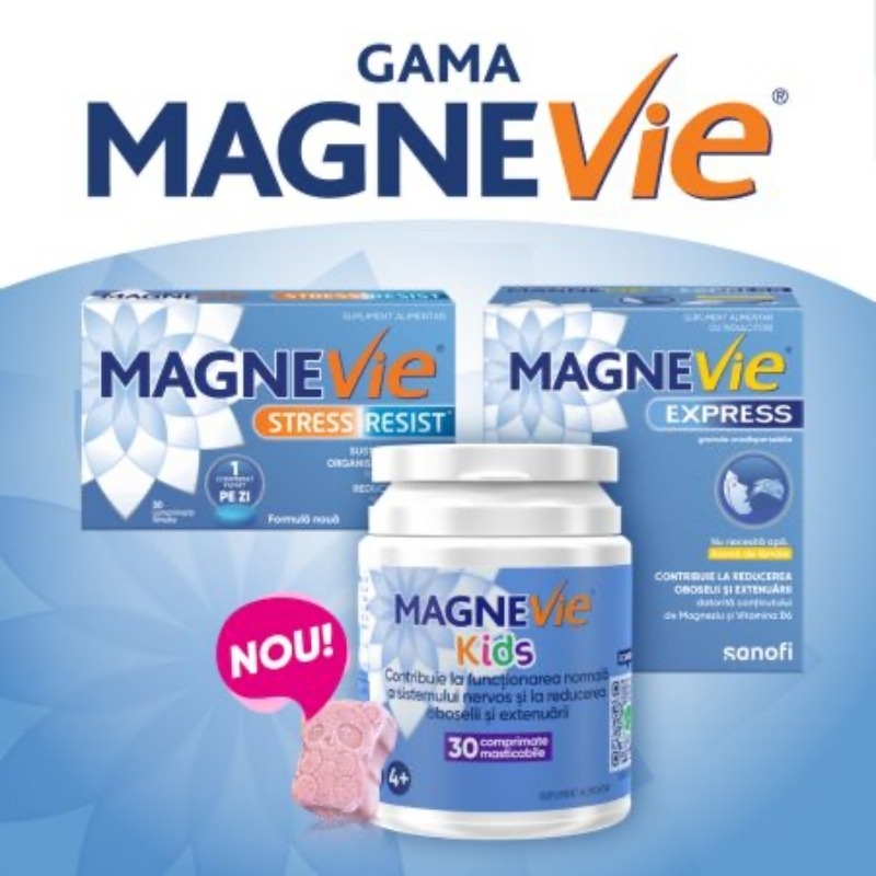 MagneVie Kids, 30 comprimate masticabile, Sanofi
