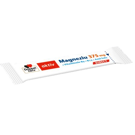 Aktiv Magneziu 375 mg Direct + Vitaminele B6 + B12 + Acid folic, 20 plicuri, Doppelherz