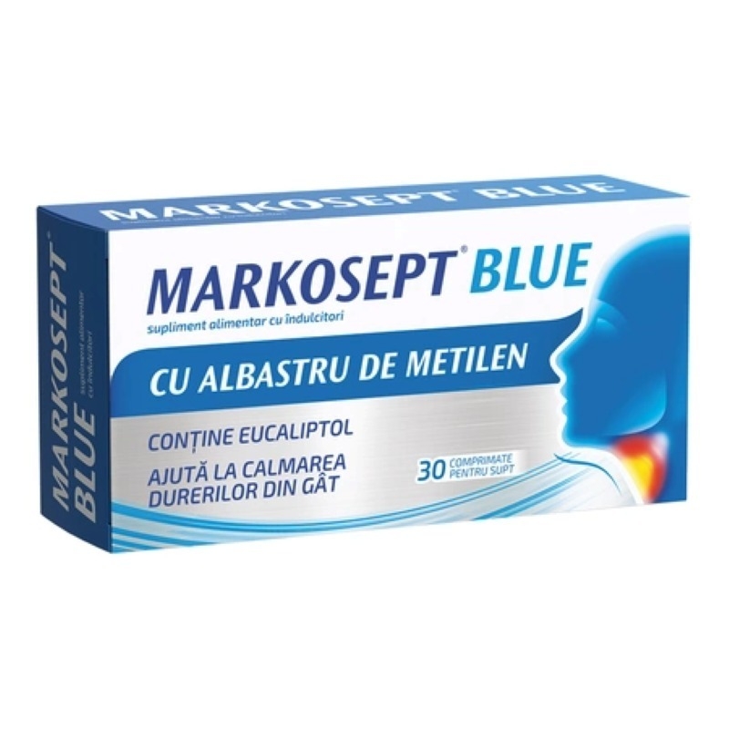 Markosept Blue, 30 comprimate, Fiterman Pharma