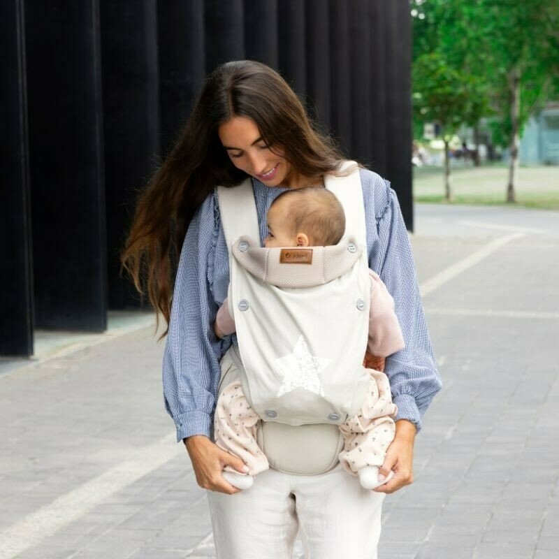 Marsupiu bebe, Jane, Revolution, Ergonomic, De la nastere pana la 22 Kg, Bumbac 100%, Cu multiple pozitii de purtare, Cu scaunel la baza, Shadow
