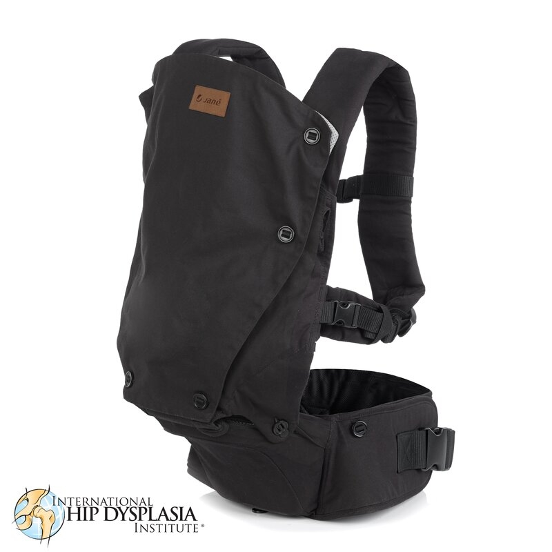 Marsupiu bebe, Jane, Revolution, Ergonomic, De la nastere pana la 22 Kg, Bumbac 100%, Cu multiple pozitii de purtare, Cu scaunel la baza, Shadow