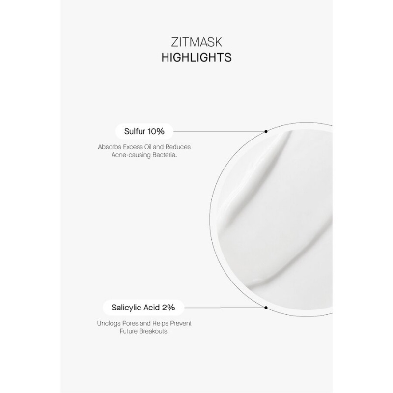 Zitmask Masca De Fata Pentru Semne Post-Acneice Cu Bha Si Sulf, 100 ml, Acnemy