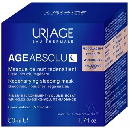 Masca regeneranta de noapte Pro Colagen Age Absolu, 50 ml, Uriage Masca regeneranta de noapte Pro Colagen Age Absolu, 50 ml, Uriage