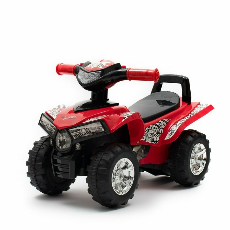 Masinuta ATV, Cu lumini si muzica, Fara pedale, Baby Mix, 60 x 38 x 42 cm, Red