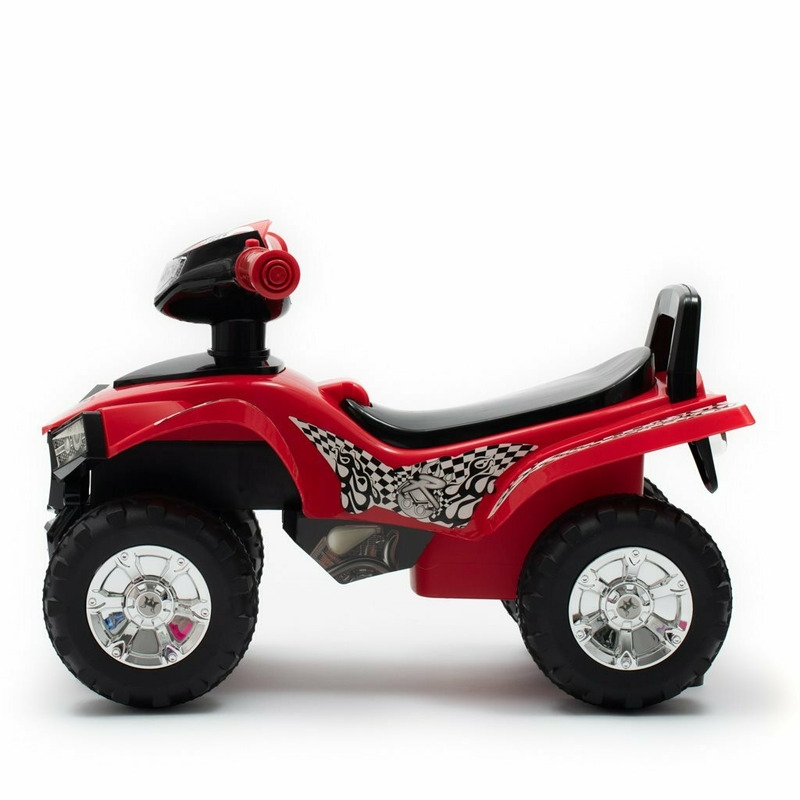 Masinuta ATV, Cu lumini si muzica, Fara pedale, Baby Mix, 60 x 38 x 42 cm, Red