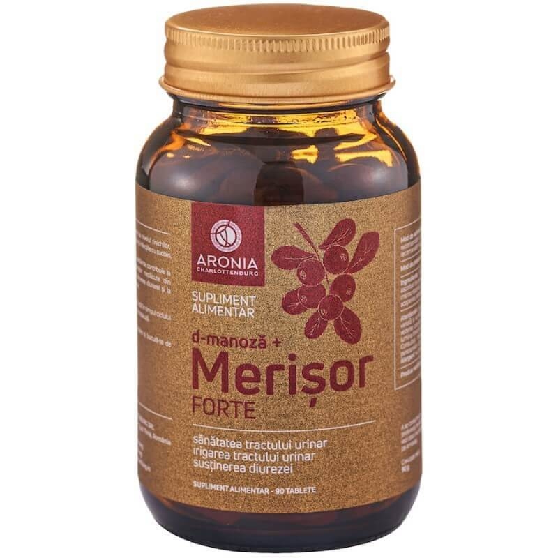 Merisor Forte + D-Manoza, 90 tablete, Aronia Charlottenburg Merisor Forte + D-Manoza, 90 tablete, Aronia Charlottenburg