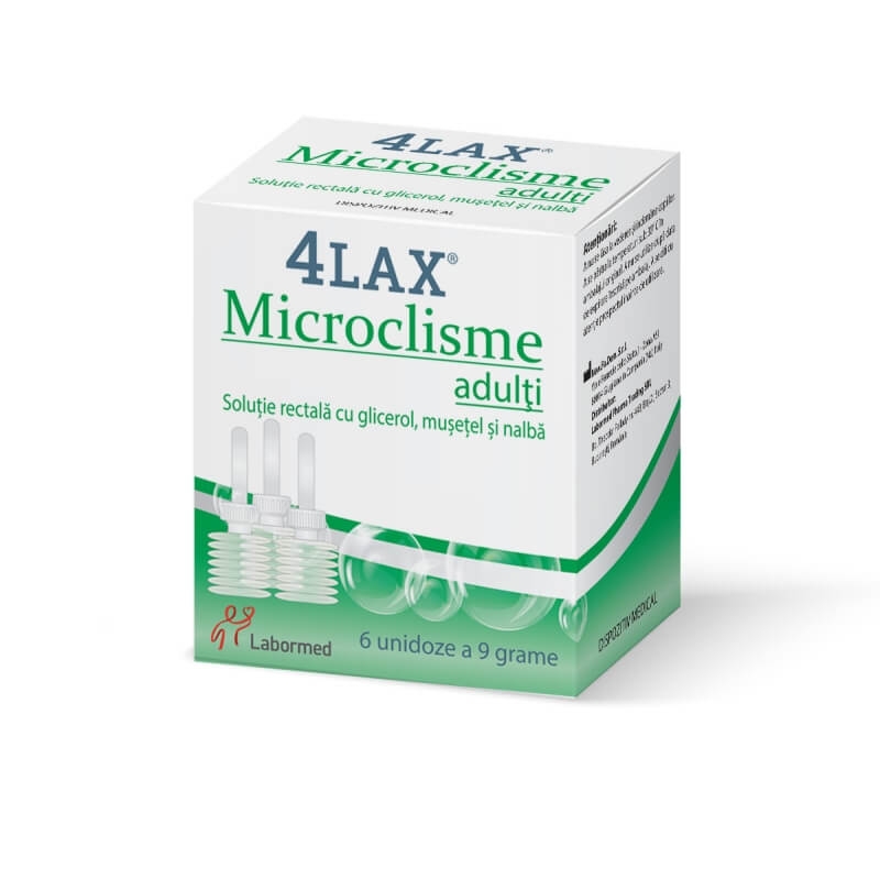 Microclisme adulti 4Lax, 6 unidoze 9 g, Labormed