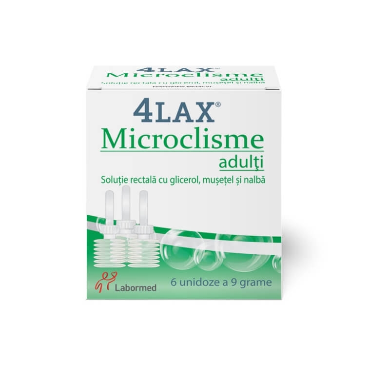 Microclisme adulti 4Lax, 6 unidoze 9 g, Labormed