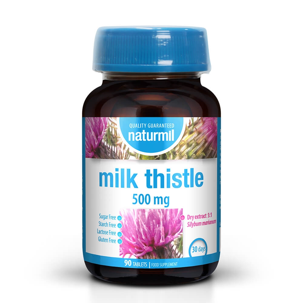 Milk Thistle Naturmil, 500 mg, 90 tablete, Dietmed