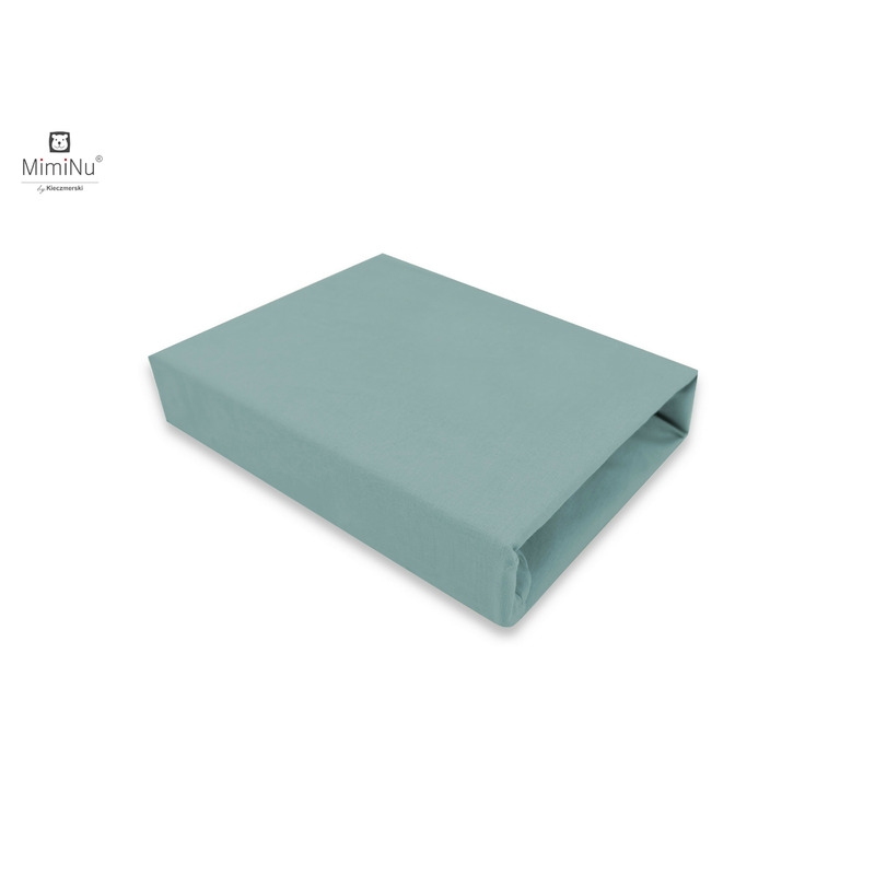 Miminu - Cearceaf cu elastic pentru patut leagan sau patut co-sleeper, Dimensiune 90x40 cm, Din bumbac certificat Oeko Tex Standard 100, Colectia Royal, Nepal Green