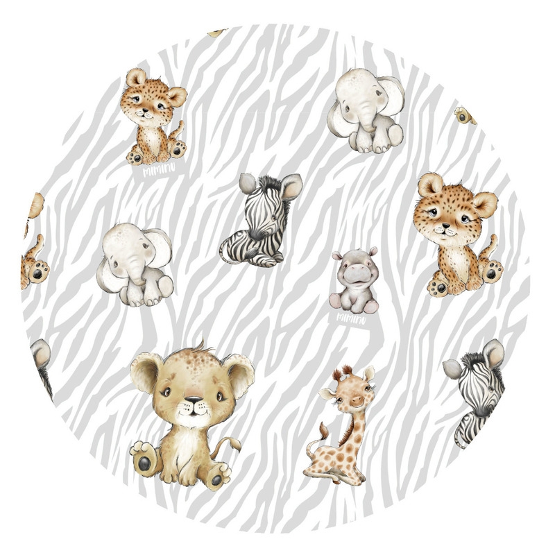 MimiNu - Paturica pufoasa cu doua fete, Dimensiune 75x100 cm, Din tesatura de catifea si bumbac, Materiale certificate Oeko Tex Standard 100, Safari Natural