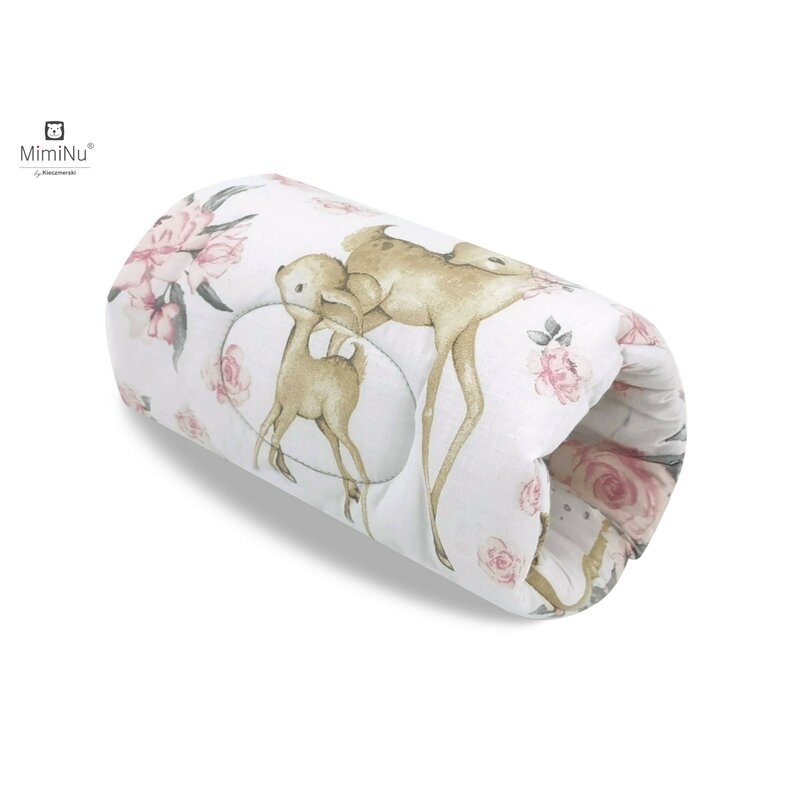MimiNu - Perna pentru alaptat tip manson, Din bumbac, 25 cm, Sweet Deer Pink