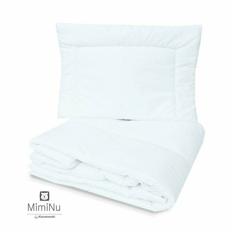 MimiNu - Set lenjerie patut cu 6 piese, Cu pilota si perna, Cu doua aparatori laterale, Din bumbac certificat Oeko Tex Standard 100, Pentru patut 120x60 cm, Childrens Journey Grey