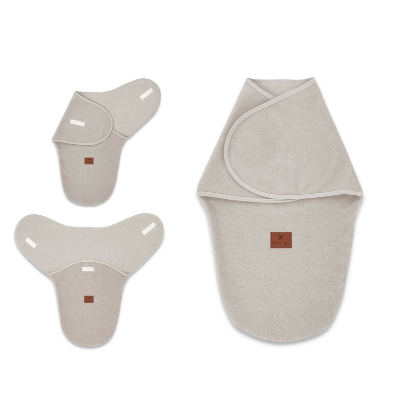 MimiNu - Sistem de infasare bebe, 0 - 3 luni, Din tesatura thermofrotte, Beige