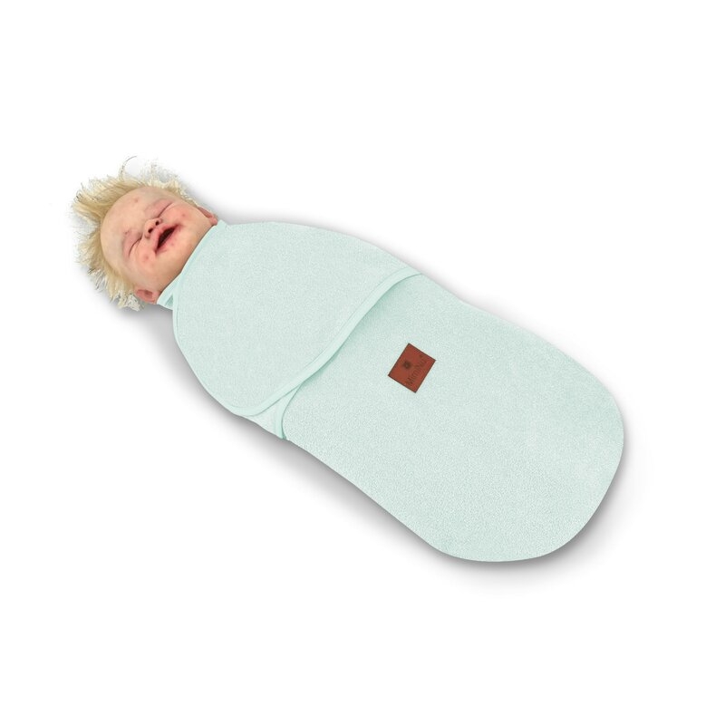 MimiNu - Sistem de infasare bebe, 0 - 3 luni, Din tesatura thermofrotte, Cold Mint