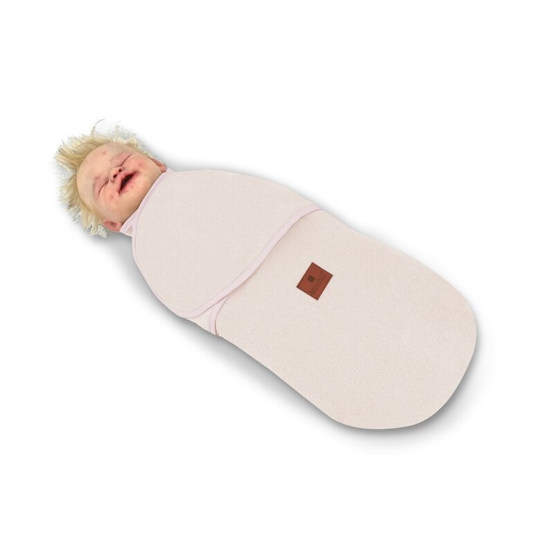 MimiNu - Sistem de infasare bebe, 0 - 3 luni, Din tesatura thermofrotte, Powder Pink
