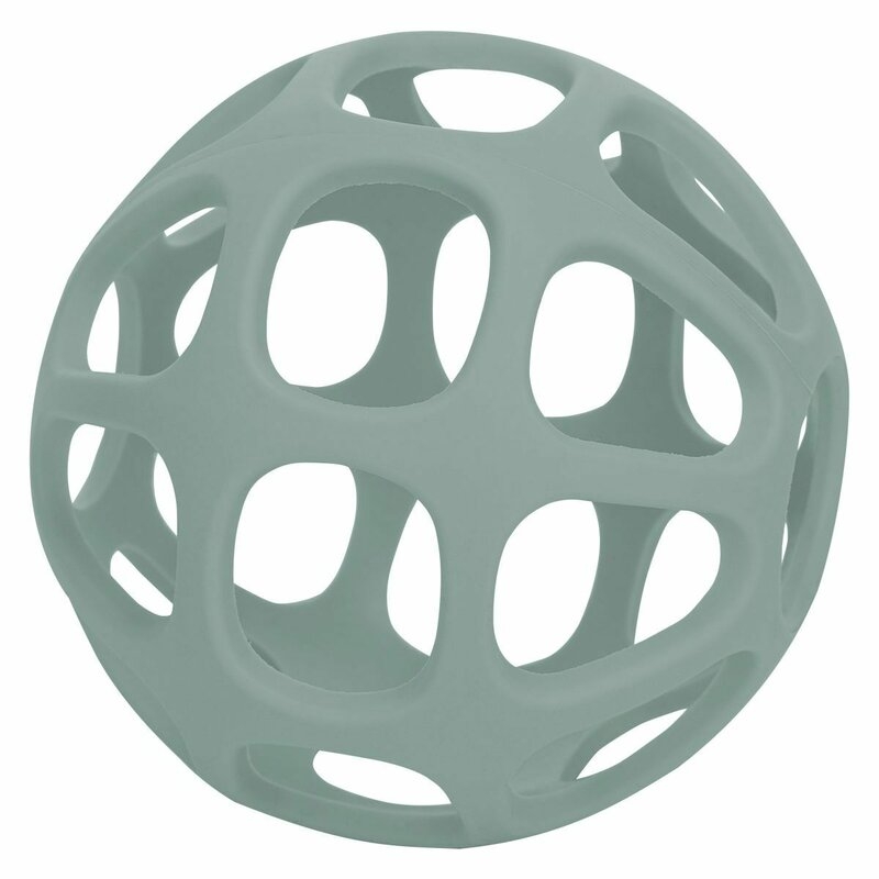 Minge, Free2Play, Pentru dentitie, Moale, Din silicon alimentar, Fara BPA, Dezvolta abilitatile motorii si coordonarea ochi-mana, Usor de curatat, Diametru 11 cm, 0 luni+, Green
