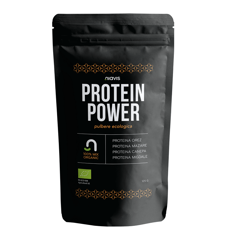 Protein Power pulbere ecologica, 125 g, Niavis