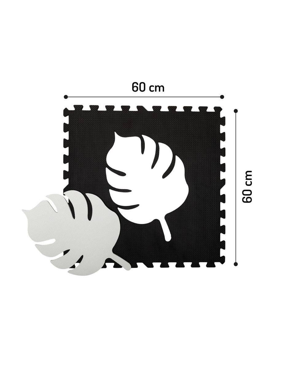 Covoras de joaca puzzle 120x120 cm Momi, Feli - Black