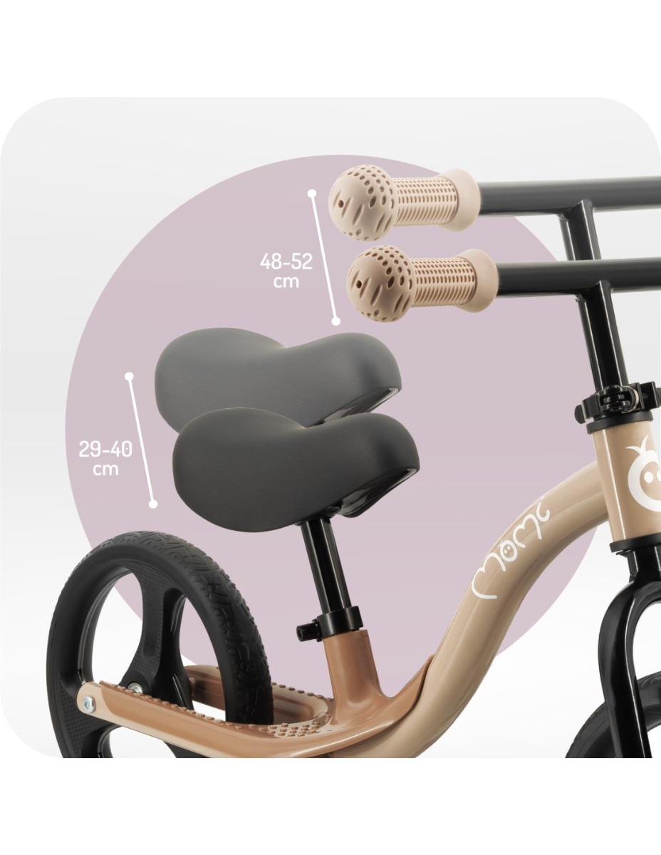 Bicicleta fara pedale cu roti led , Momi Isoka - Beige