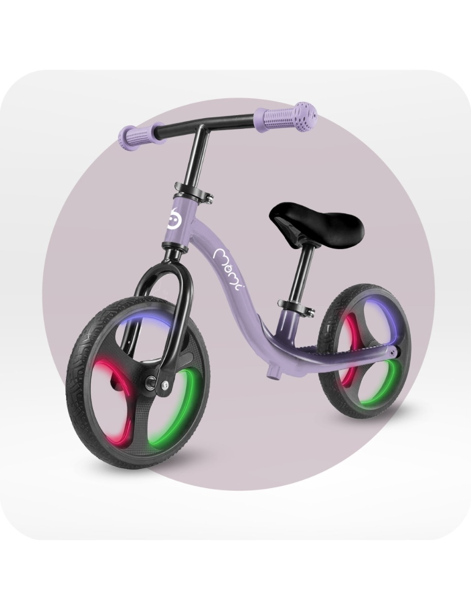 Bicicleta fara pedale cu roti led , Momi Isoka - Purple