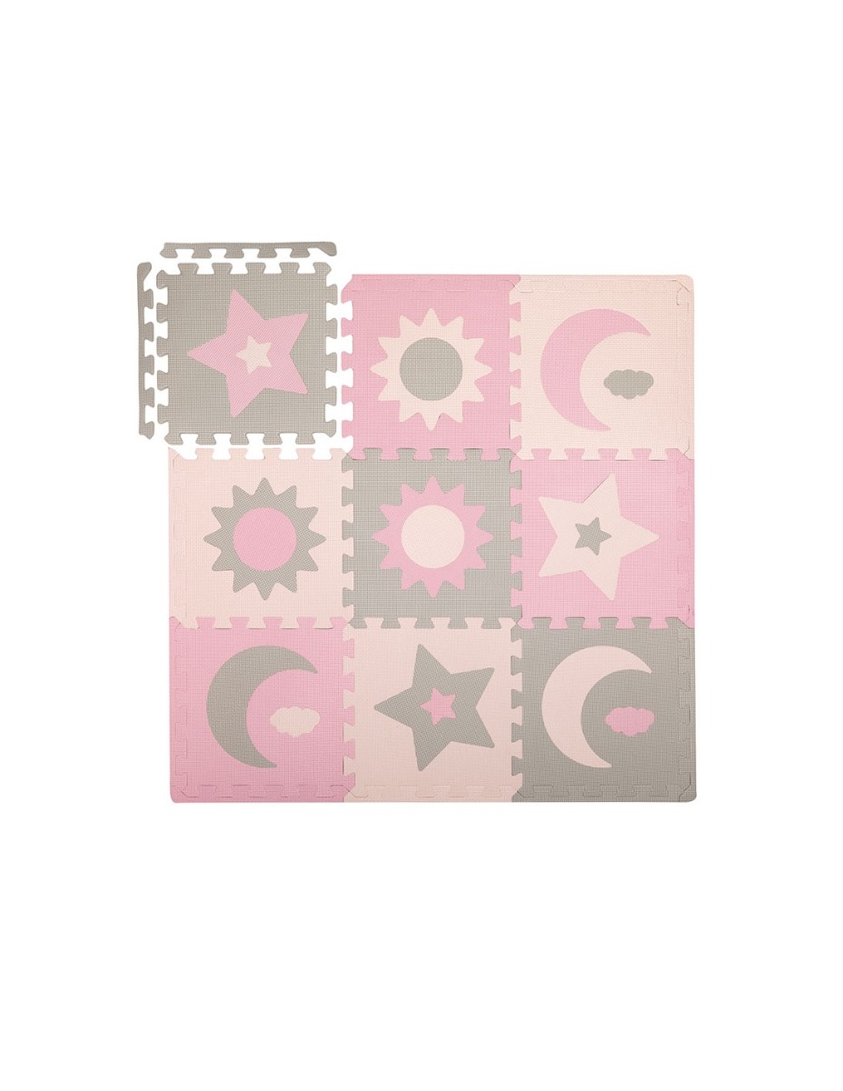 Covoras de joaca puzzle 93x93 cm Momi, Nebe - Pink