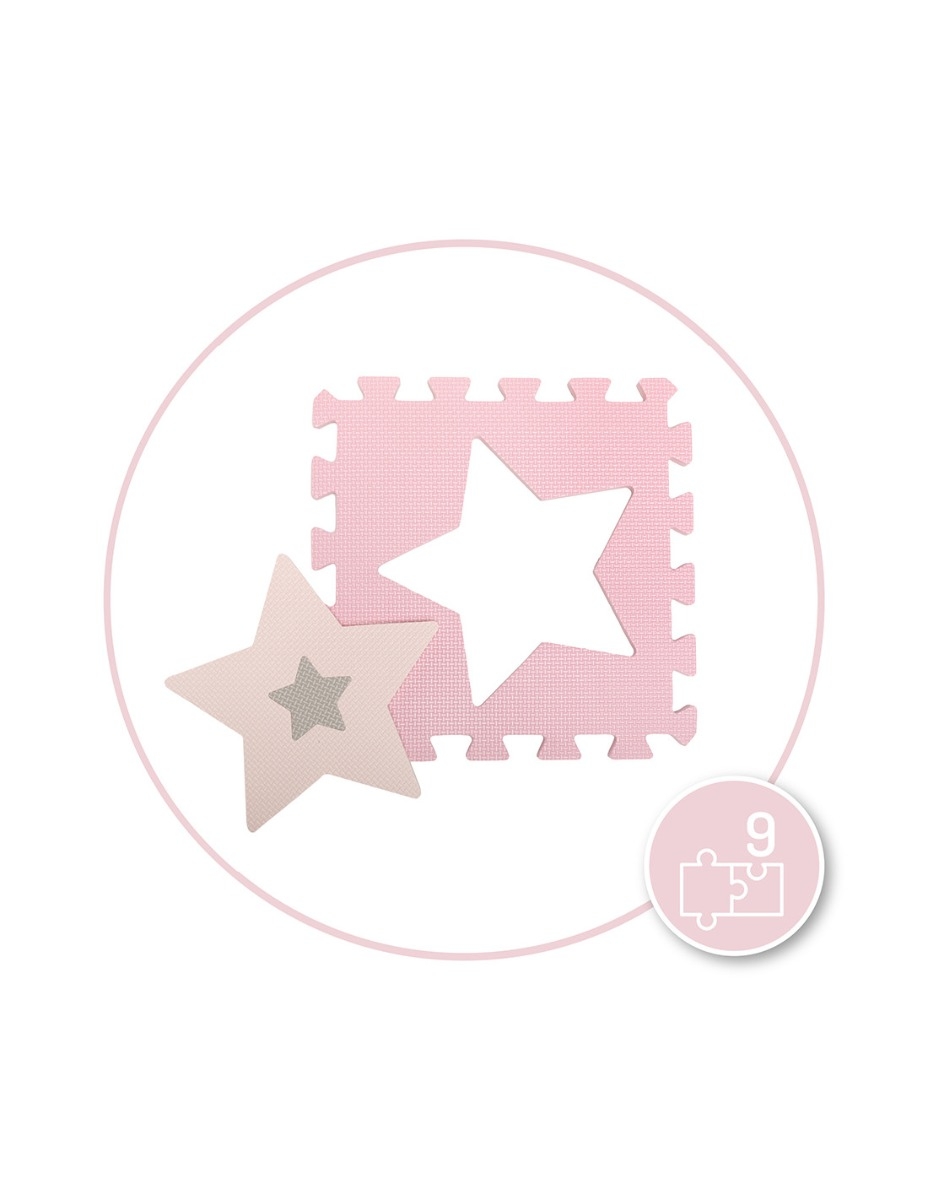 Covoras de joaca puzzle 93x93 cm Momi, Nebe - Pink