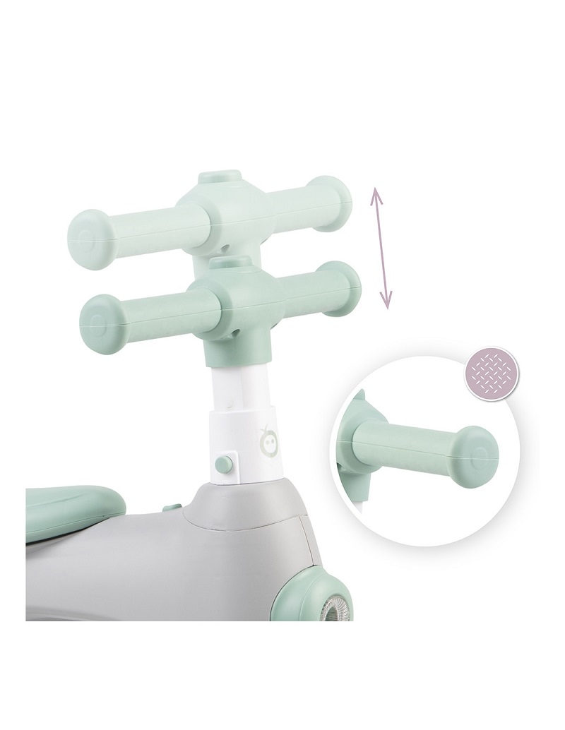 Bicicleta cu lumini, sunet si difuzor de balonase, Momi Tobis - Grey