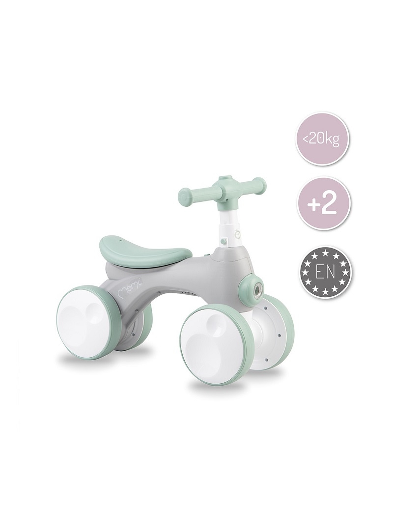 Bicicleta cu lumini, sunet si difuzor de balonase, Momi Tobis - Grey