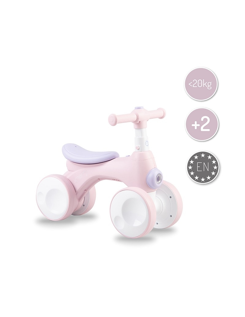 Bicicleta cu lumini, sunet si difuzor de balonase, Momi Tobis - Pink