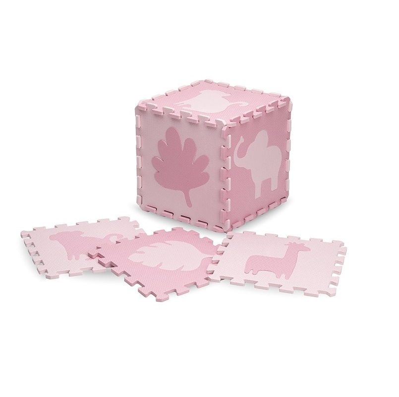 Covoras de joaca Puzzle 150x150 cm, Momi Zawi - Pink