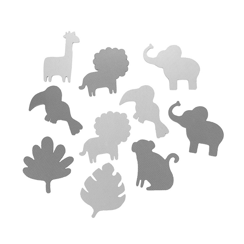 Covoras de joaca Puzzle 150x150 cm, Momi Zawi - Grey