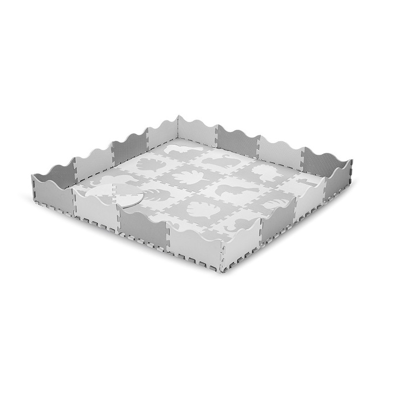 Covoras de joaca Puzzle 150x150 cm, Momi Zawi - Grey