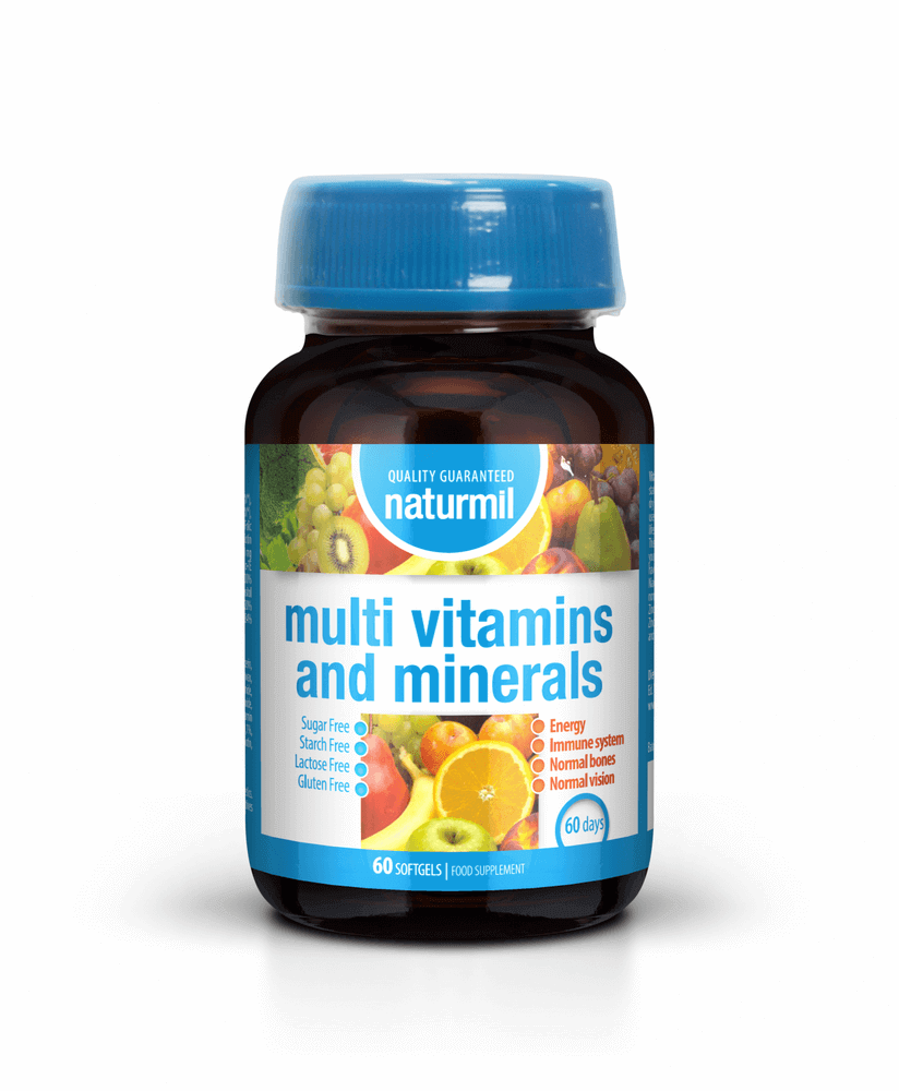 Multi Vitamins and Minerals, Naturmil, 60 capsule, Dietmed
