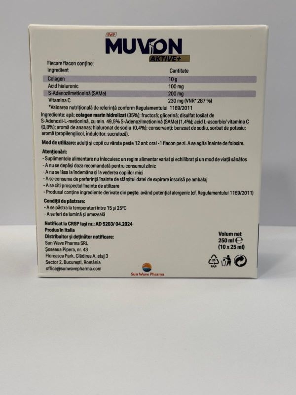 Muvon Aktive Plus, 10 fiole x 25 ml, Sun Wave Pharma