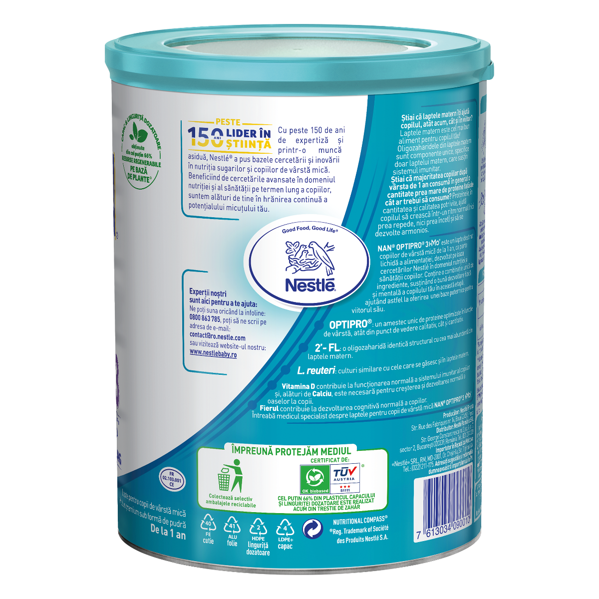Nestle - Nan 3 Optipro HMO lapte praf pentru copii de la 12 luni 800g