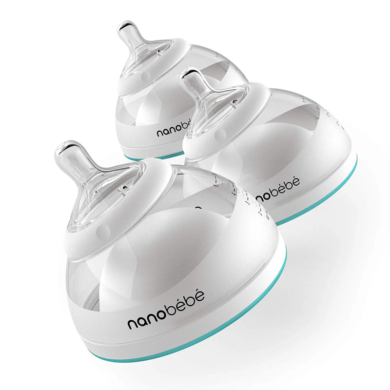 Nanobebe - Biberon silicon 150ml set 3buc turcoaz