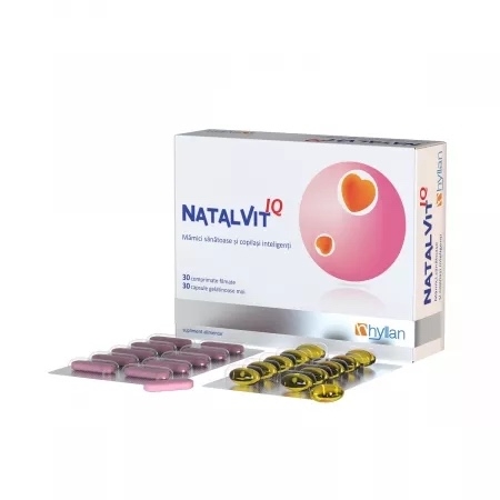 Natalvit IQ, 30 comprimate + 30 capsule, Hyllan Natalvit IQ, 30 comprimate + 30 capsule, Hyllan