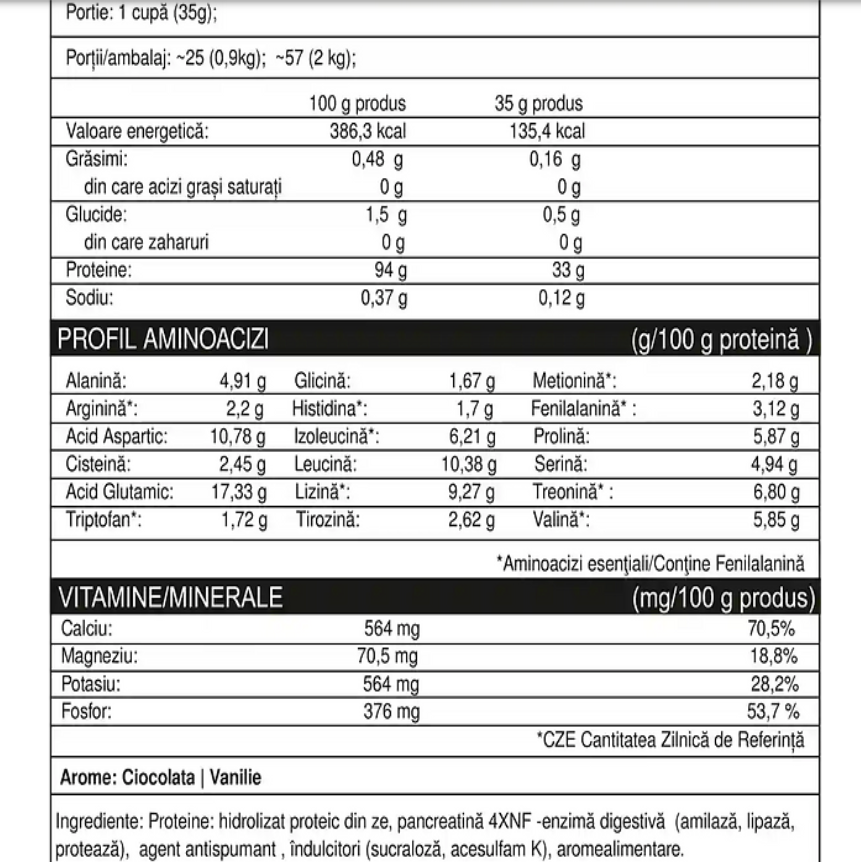 Natural Plus - HydroWhey Banana 0.9kg