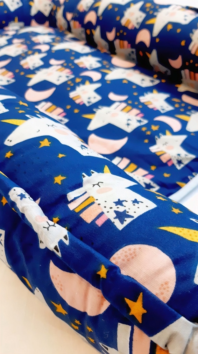 Baby nest din bumbac, Appekids, Navy