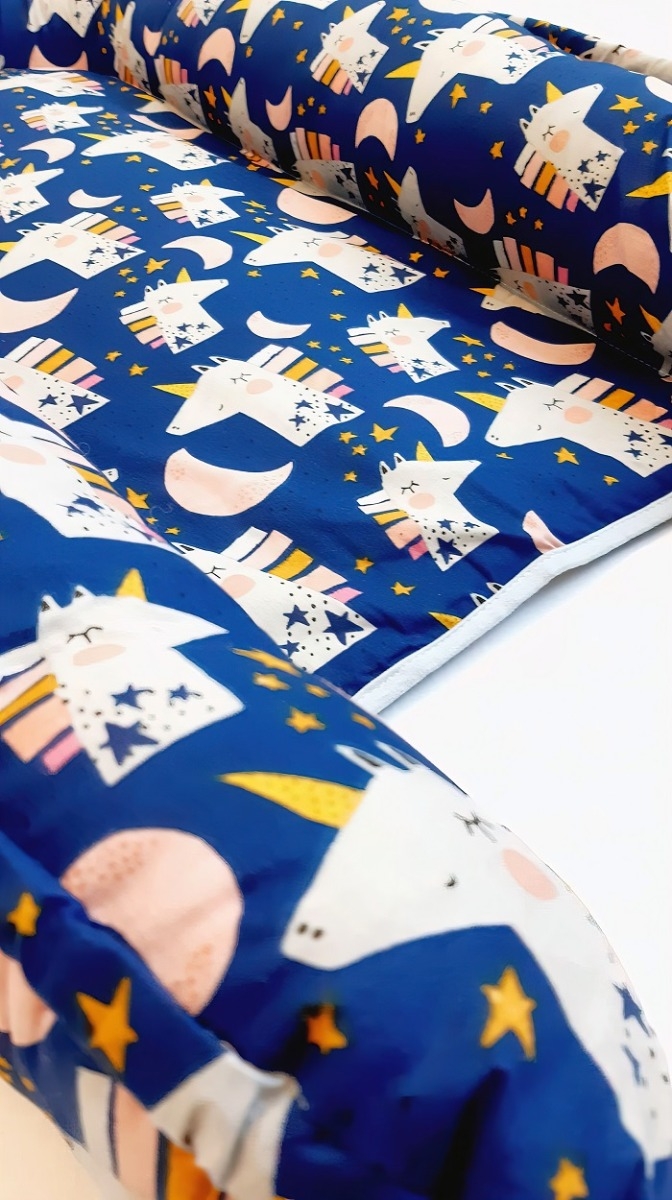 Baby nest din bumbac, Appekids, Navy
