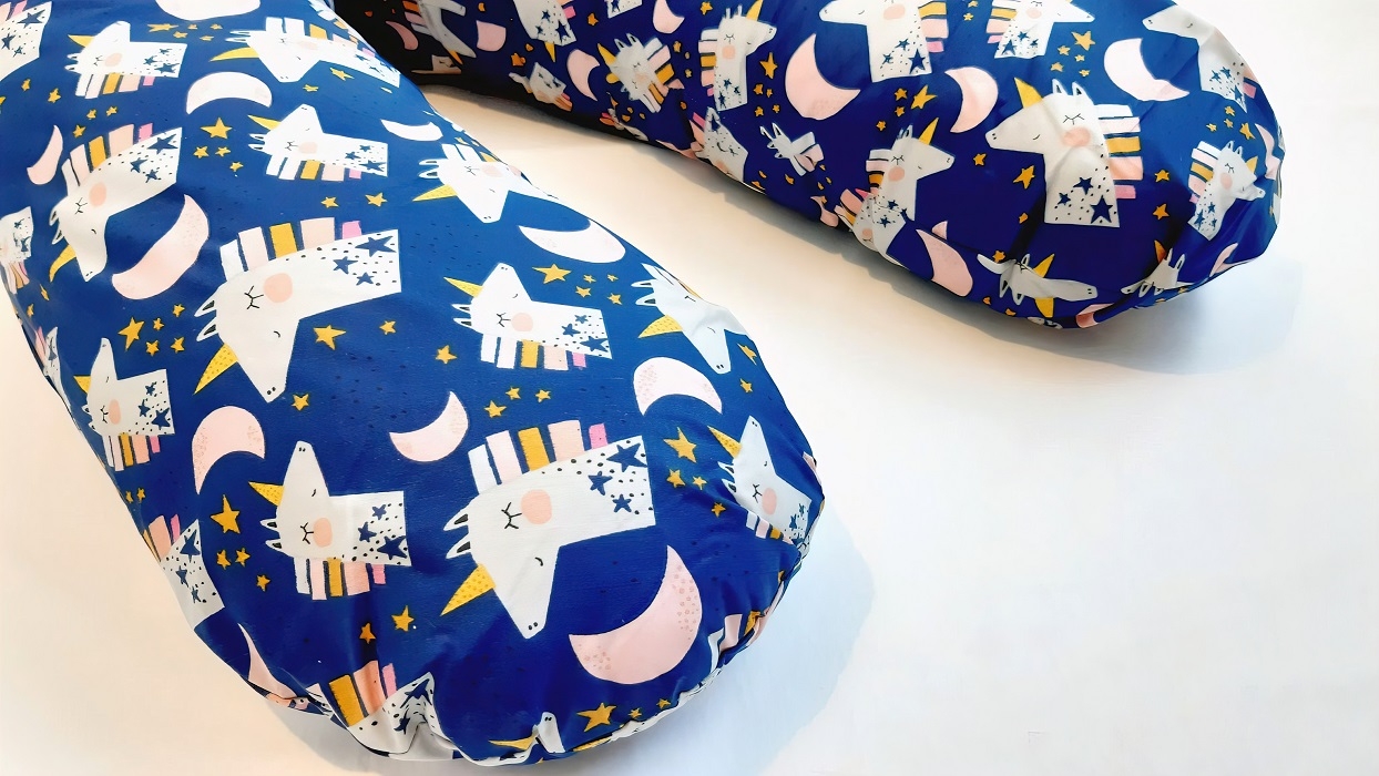 Perna pentru gravida, Fibre din silicon, 180 cm, Appekids - Navy