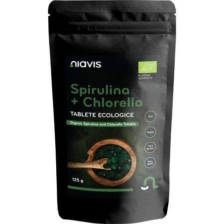 Spirulina + Chlorella tablete ecologice, 125 g, Niavis