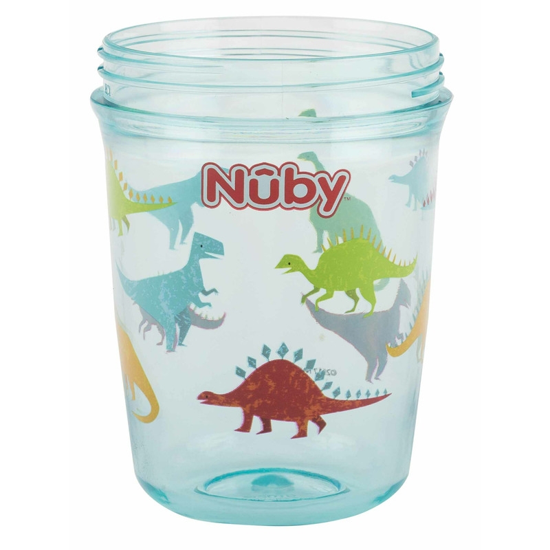 Nuby - Cana cu manere, 360°, Din materialul ecologic tritan, Rezistenta, 240 ml, 6 luni+, Albastru